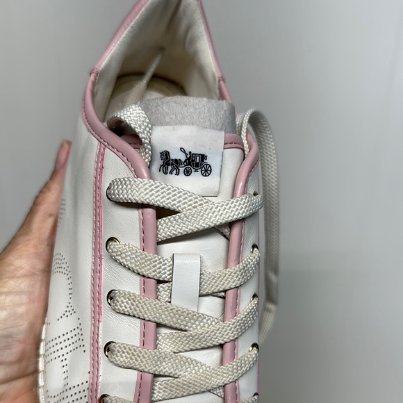 Coach Pink and White Leather Sneakers Never Wore (see photos) - Picture 8 of 16
